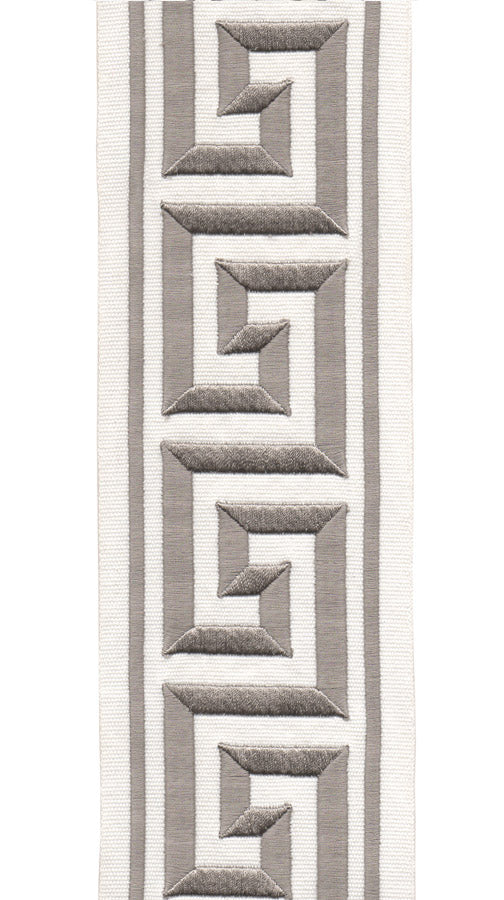 Greek Key Border Trim | 10 Colours | 10cm Wide Embroidered Cotton Canvas Trimming Tape |  For Curtains, Cushions, Blinds & Home Decor-7
