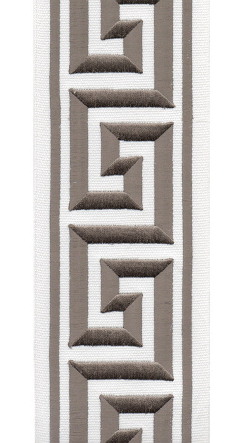 Greek Key Border Trim | 10 Colours | 10cm Wide Embroidered Cotton Canvas Trimming Tape |  For Curtains, Cushions, Blinds & Home Decor-9