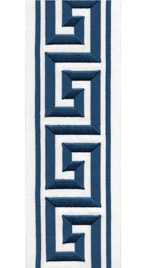 Greek Key Border Trim | 10 Colours | 10cm Wide Embroidered Cotton Canvas Trimming Tape |  For Curtains, Cushions, Blinds & Home Decor-4