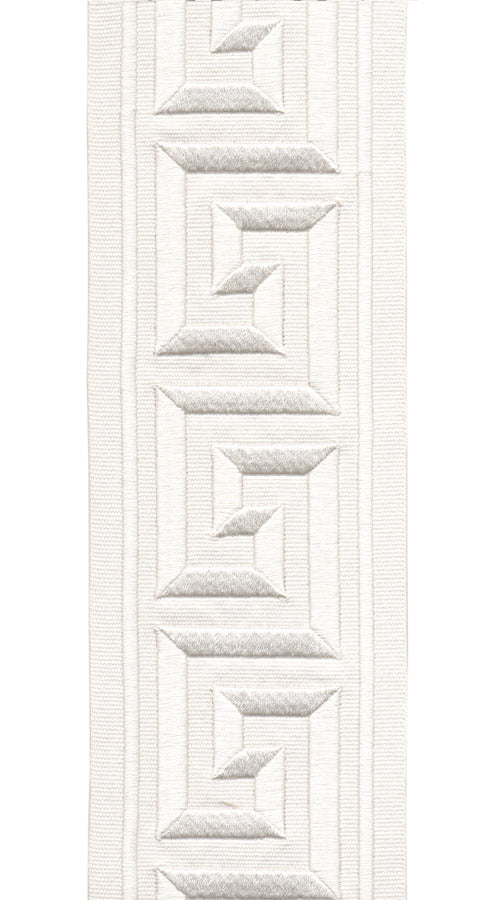Greek Key Border Trim | 10 Colours | 10cm Wide Embroidered Cotton Canvas Trimming Tape |  For Curtains, Cushions, Blinds & Home Decor-2