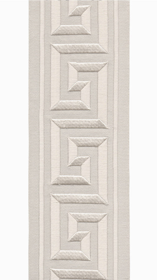 Greek Key Border Trim | 10 Colours | 10cm Wide Embroidered Cotton Canvas Trimming Tape |  For Curtains, Cushions, Blinds & Home Decor-1